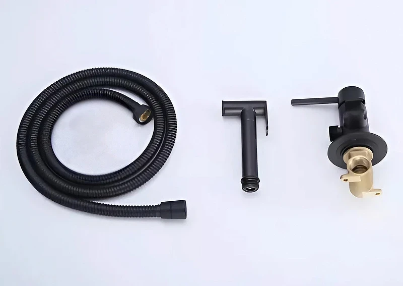 Гигиенический душ со смесителем Boch Mann Braies B СК-P07B BM10409 Черный матовый латунь встраиваемый