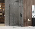Душевой уголок New Trendy Avexa Black 110x70 R EXK-1833 профиль Черный стекло прозрачное