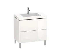 Тумба с раковиной Duravit L-Cube 80 LC6937O2222 цвет Белый глянцевый