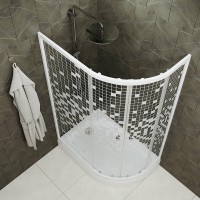 Душевой уголок Triton Коралл 120х80 А L Щ0000061780 профиль Белый стекло прозрачное с узором