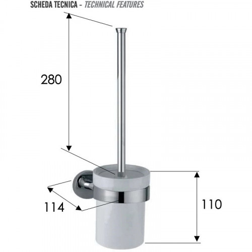 Ершик для унитаза Remer Guest GS66NPO Никель брашированный