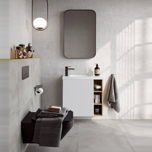 Корпус тумбы под раковину Aqwella Alba 60 L ALB0106LDD подвесной Дуб Давос МДФ / ЛДСП