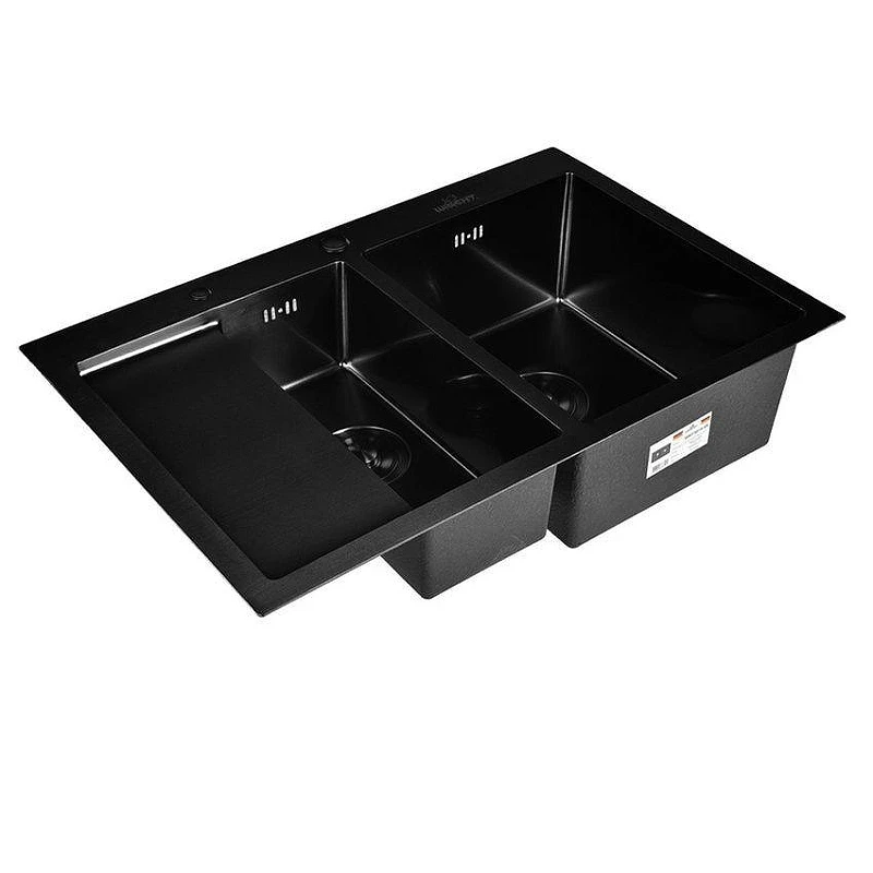 Кухонная мойка Wisent 78 WS37851B-SR/WS-02-2B/W325014 цвет Графит