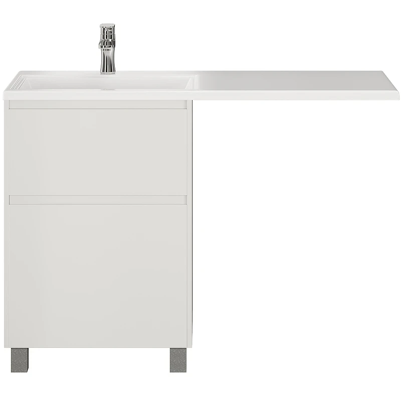 Тумба с раковиной Creto Cafor 110 L 19-W110L Белый глянец МДФ / ЛДСП