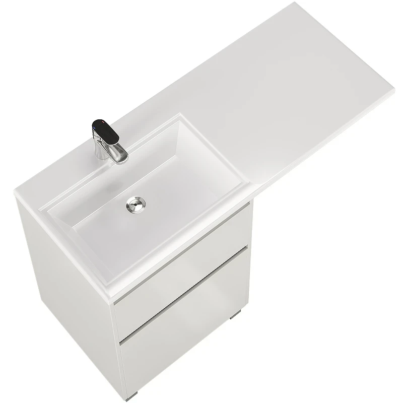 Тумба с раковиной Creto Cafor 110 L 19-W110L Белый глянец МДФ / ЛДСП