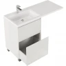 Тумба с раковиной Creto Cafor 110 L 19-W110L Белый глянец МДФ / ЛДСП