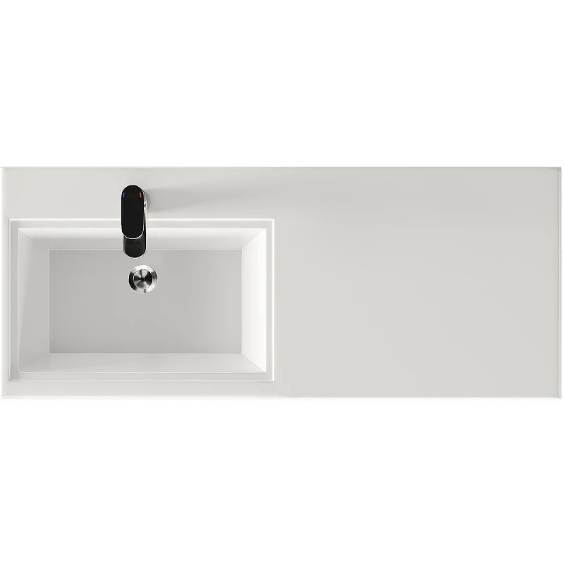 Тумба с раковиной Creto Cafor 110 L 19-W110L Белый глянец МДФ / ЛДСП