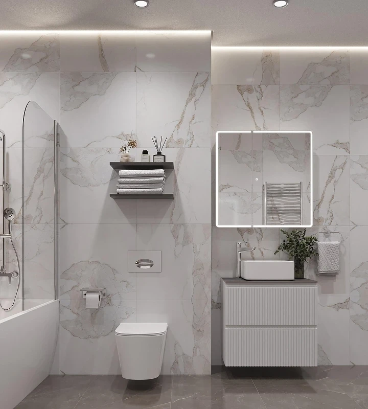 Столешница под раковину Aquanet Flat 70 345764 цвет Графит