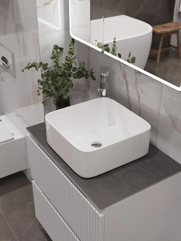 Столешница под раковину Aquanet Flat 70 345764 цвет Графит