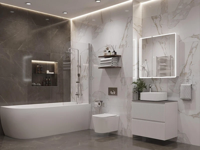 Столешница под раковину Aquanet Flat 70 345764 цвет Графит