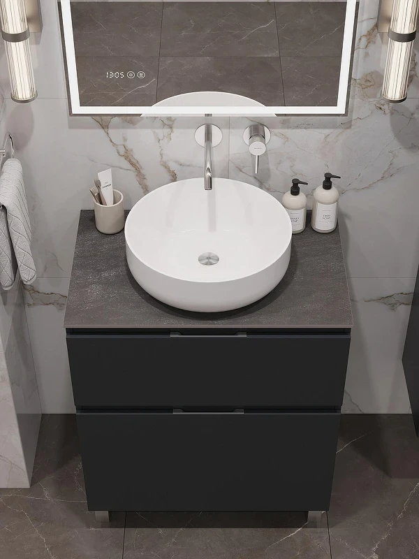 Столешница под раковину Aquanet Flat 70 345764 цвет Графит