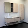 Тумба с раковиной Comforty Порто 120-1 00-00008905 подвесная Дуб дымчатый МДФ / ЛДСП