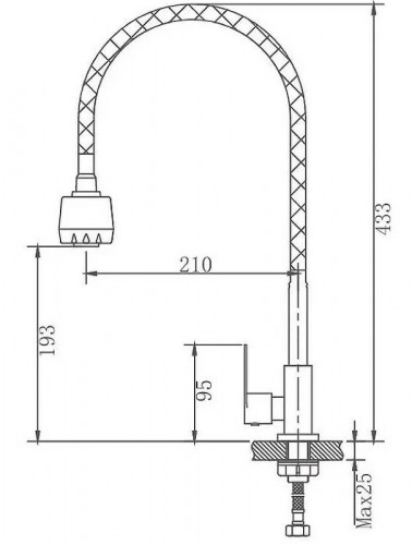 Кран для одного типа воды Haiba HB4181 Нержавеющая сталь