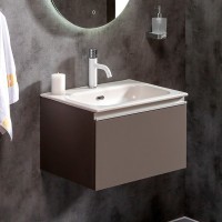 Тумба под раковину Boheme Armadi Art Vallessi 60 837-060-A glossy подвесная Антрацит глянец МДФ / ЛДСП