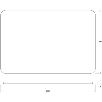 Зеркало Defesto Opti 120x80 DF 2820SH с подсветкой 38W-3000К/Сенсорный выключатель/Теплый белый свет