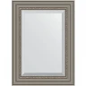 Зеркало Evoform Exclusive 76х56 BY 1227 с фацетом в багетной раме - Римское серебро 88 мм стекло