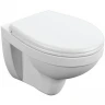 Комплект унитаза Cersanit Delfi TPL S-MZ-DELFI-PL с инсталляцией Tece Profil 9400412 с сиденьем Микролифт и клавишей смыва Хром глянцевый фарфор подвесной