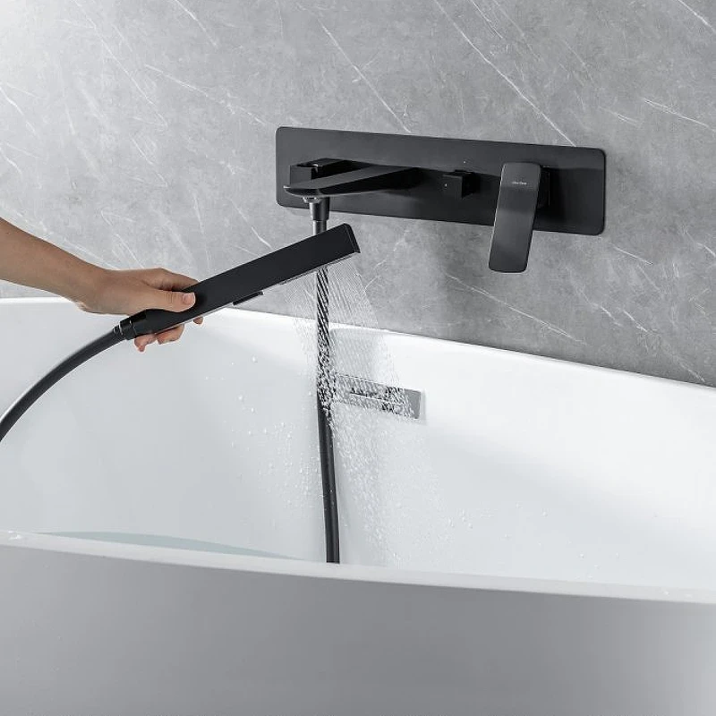 Смеситель для ванны Allen Brau Infinity 5.21007-31 Черный матовый латунь встраиваемый