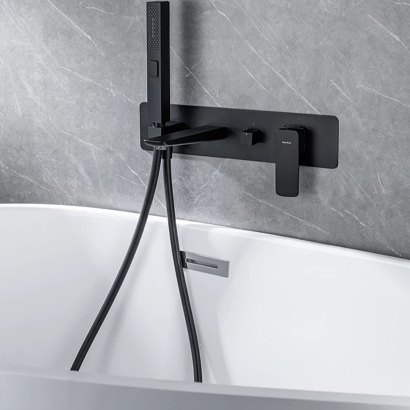 Смеситель для ванны Allen Brau Infinity 5.21007-31 Черный матовый латунь встраиваемый