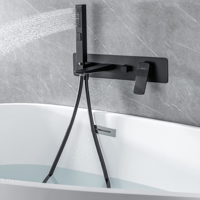 Смеситель для ванны Allen Brau Infinity 5.21007-31 Черный матовый латунь встраиваемый
