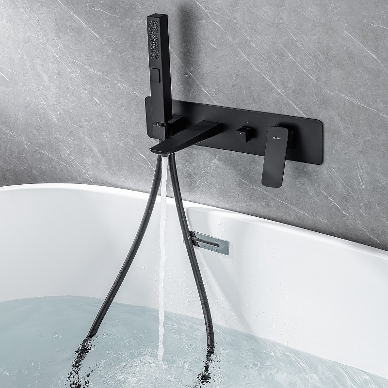 Смеситель для ванны Allen Brau Infinity 5.21007-31 Черный матовый латунь встраиваемый