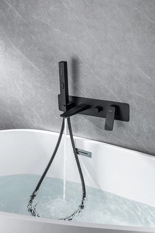 Смеситель для ванны Allen Brau Infinity 5.21007-31 Черный матовый латунь встраиваемый