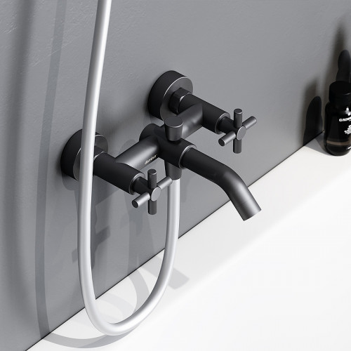 Смеситель для ванны Damixa RedBlu Neo Classic 271000000 Графит латунь на стену