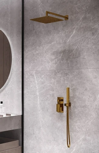 Душевая система Boheme Qubic 474-3-BR Бронза латунь встраиваемый