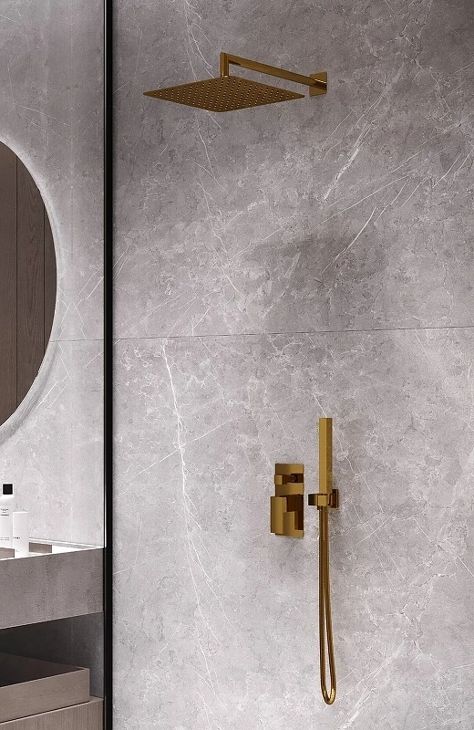 Душевая система Boheme Qubic 474-3-BR Бронза латунь встраиваемый