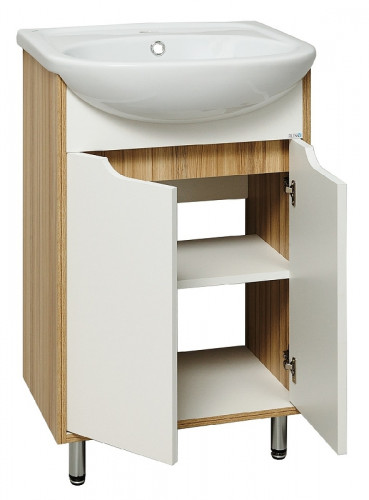 Тумба под раковину Runo Эко 50 00000001142 Белая Лиственница МДФ / ЛДСП