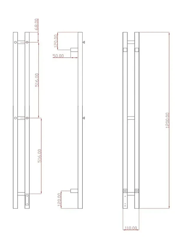 Электрический полотенцесушитель Comfysan Alto-K EC-2 120х8 018757 цвет Никель