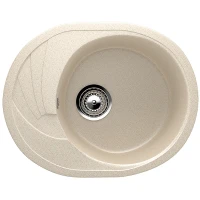 Кухонная мойка Ulgran Classic U-403-328 Бежевая искусственный камень (литьевой мрамор) встраиваемый