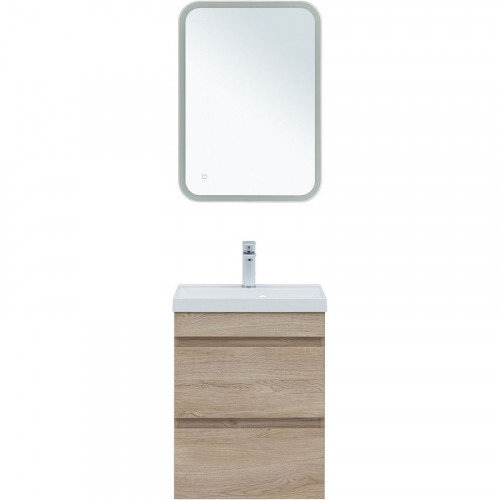 Тумба под раковину Aquanet Нота New 50 334196 подвесная Дуб светлый МДФ / ЛДСП