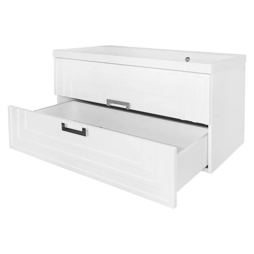 Тумба с раковиной Azario Armario 100 CS00096974 подвесная цвет Белый глянцевый