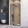 Душевая дверь RGW Hotel HO-014-B 90 350601409-14 профиль Черный стекло прозрачное