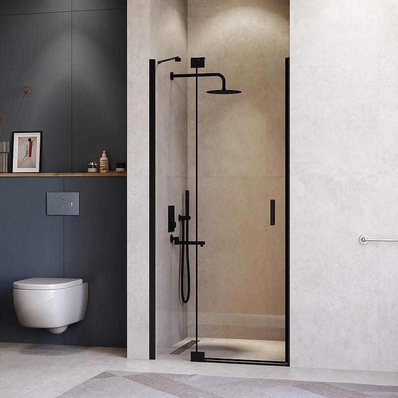 Душевая дверь RGW Hotel HO-014-B 90 350601409-14 профиль Черный стекло прозрачное