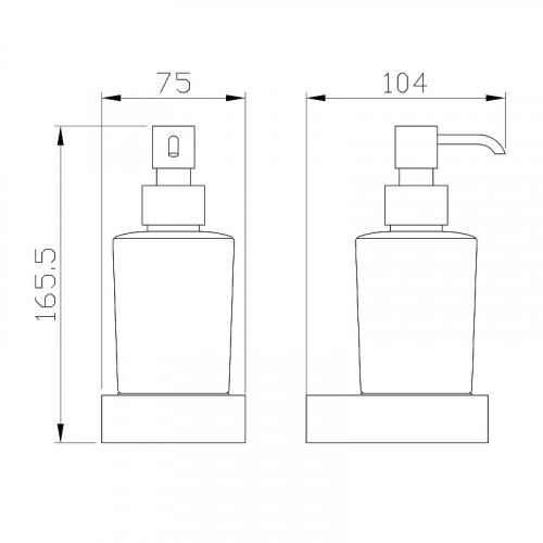 Дозатор жидкого мыла Wonzon &amp; Woghand Lotte WW-8333-BGM цвет Темный графит