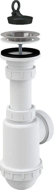 Сифон для кухонной мойки Alcaplast A441-DN50/40 цвет Хром