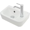 Раковина AQUAme 38 R AQM5006R Белая глянцевая фаянс накладная