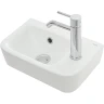 Раковина AQUAme 38 R AQM5006R Белая глянцевая фаянс накладная