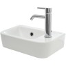 Раковина AQUAme 38 R AQM5006R Белая глянцевая фаянс накладная