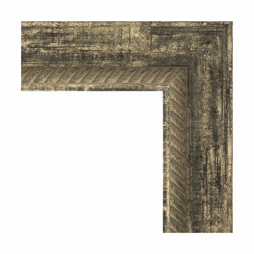 Зеркало Evoform Exclusive 83х53 BY 3408 с фацетом в багетной раме - Старое дерево с плетением 70 мм стекло