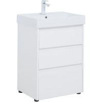 Тумба под раковину Aquanet Nova Lite 60 302469 Белый глянец МДФ / ЛДСП