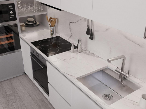 Кухонная мойка Oulin 54,6 OL-F121X цвет Сатин