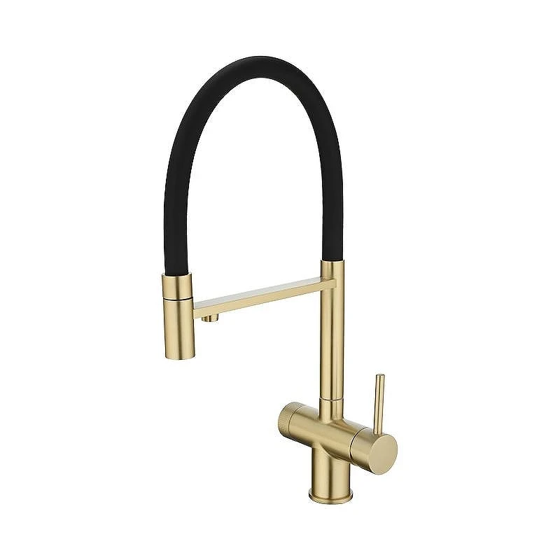 Смеситель для кухни Emar PVD ЕС - 7024 Matt Gold цвет Светлое Золото
