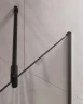Шторка на ванну Timo TC-60/03C-8 600x1400 T23 в узком профиле Черный стекло прозрачное