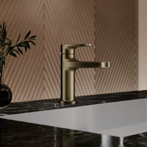 Смеситель для раковины Belz B713-5 B10713-5 цвет Брашированное золото