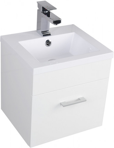 Тумба под раковину Aquanet Нота 50 159138 подвесная Белая МДФ / ЛДСП