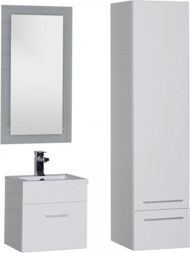 Тумба под раковину Aquanet Нота 50 159138 подвесная Белая МДФ / ЛДСП