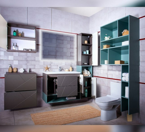 Ниша для тумбы Бриклаер Кристалл 100 4627125414893 подвесная Муссон МДФ / ЛДСП